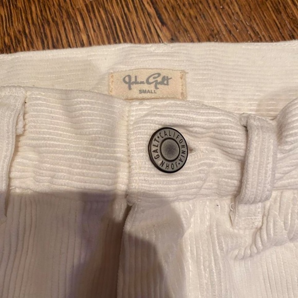 Brandy Melville White Corduroy Carpenter Pants - Picture 3 of 4